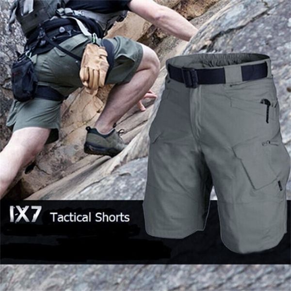 

men classic tactical waterproof quick dry multipocket work short pants outdoor hunting hiking cargo shorts 220621, White;black