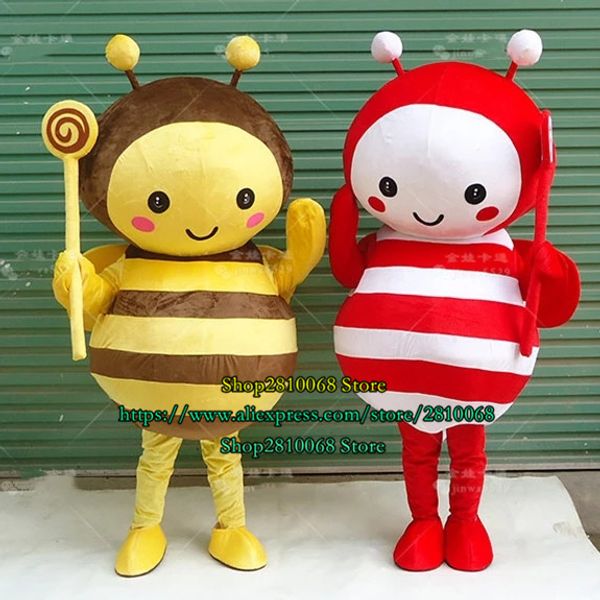 

mascot doll costume yellow red bee mascot costume cartoon set size birthday party holiday gift 1096, Red;yellow