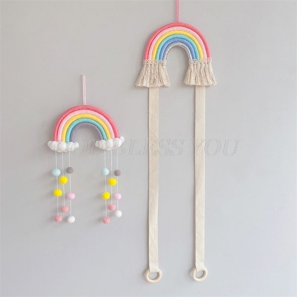 Rainbow Hairpin Hair Clip Holder Storage Organizer Baby Girl Room Ornamento da appendere Accessori per capelli Decorazione cintura da parete 220407