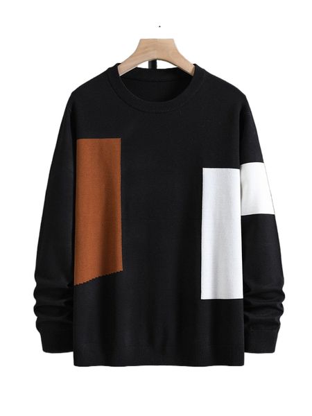 

men cut and sew sweater e2qp#, White;black