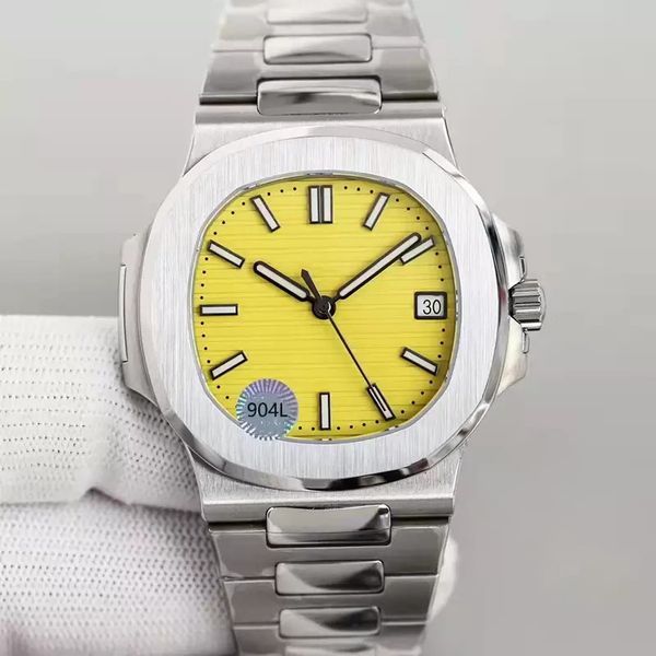 

luxury watch mens watches full stainless steel 40mm wristwatch waterproof luminous mechanical black dial christmas gifts wristwatches men, Slivery;brown