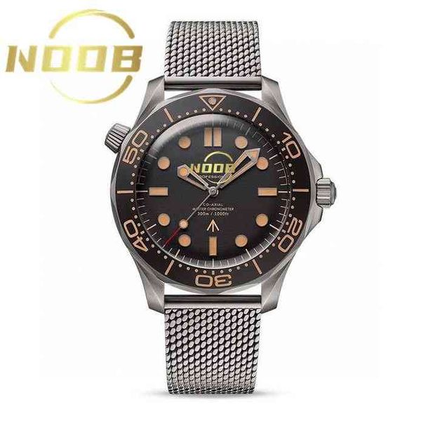 

a watches wrist luxury fashion designer o m e g diving classic mechanical or 42mm eta 8806 movement titanium alloy 007 seahorse 300m brand, Slivery;brown