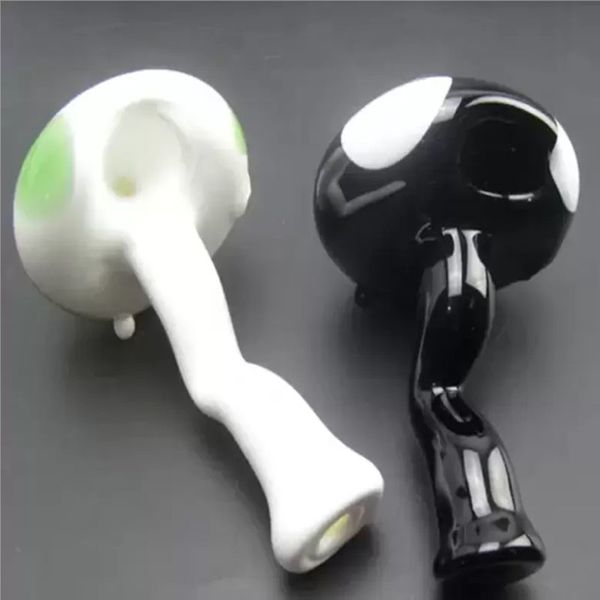 

Wholesale Mushroom Style Glass Hand Pipes Smoking Pipe For Tobacco Glass Burner 4Inch Length