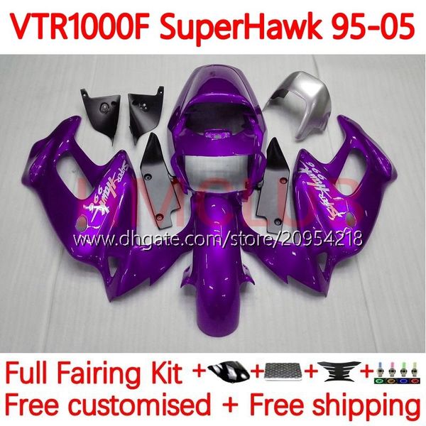 Body Kit Für HONDA VTR1000F SuperHawk VTR1000 111No.161 VTR 1000 F 1000F 97 98 99 00 01 02 03 04 05 VTR-1000F 1997 1998 1999 2000 2001 2002 2003 2004 20 05 Verkleidungsmetall lila