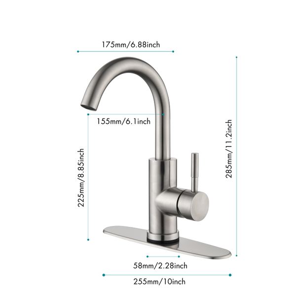 

bathroom sink faucets 1-handle single hole bathroom faucet