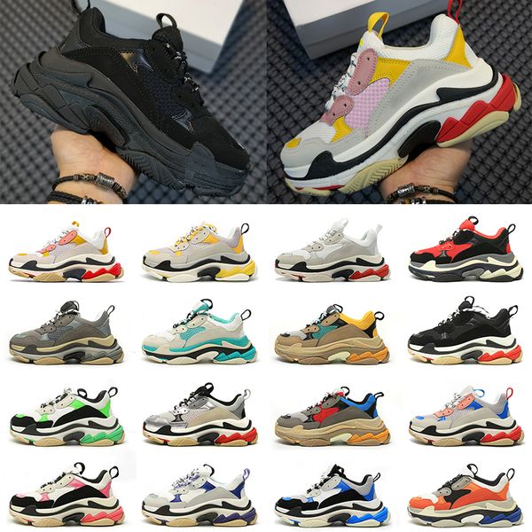 

triple s designer casual shoes platform men women sneakers black white grey red pink blue volt light tan oreo mens trainers outdoor tennis