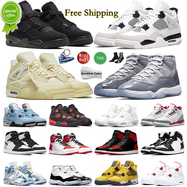 

4 mens basketball shoes 4s womens panda black cat red thunder sail university blue bred patent 11 cool grey concord trainers sports sneakers
