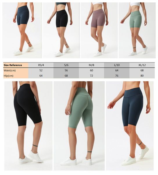 Biker Moda Yoga Cothes Shorts para Mulheres Cintura Alta Amanteigado Macio Controle de Barriga Cintura Alta Ginásio Fitness Training Collants Esporte Calças Curtas