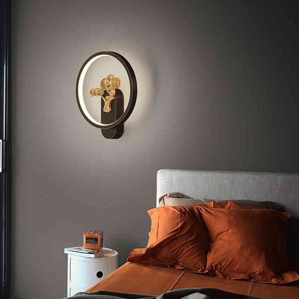 

pendant lamps all copper light luxury simple postmodern chinese nordic art net red aisle living room study bedroom bedside wall lamp