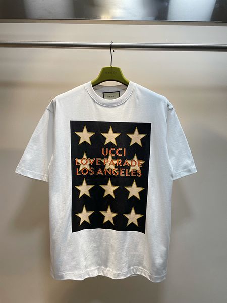 

22ss designer t-shirt letter printed tee summer mens and womens cotton t-shirts hip hop high street, White;black