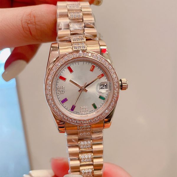 

fashion women's elegant ladies watch 28mm 316 stainless steel strap sapphire crystal oyster perpetual designer watch luxury watches 202, Slivery;brown