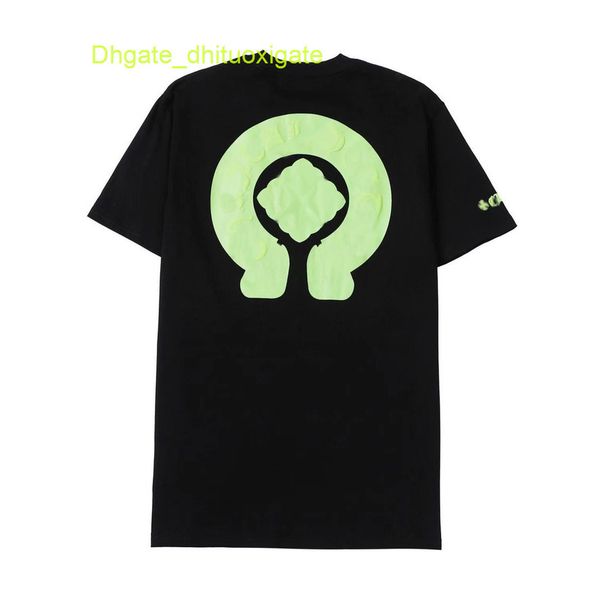 

ch designer luxury mens t shirts fashion brand men tees horseshoe cross tshirts summer classic man hip hop sweater sanskrit letter t-shirt, White;black