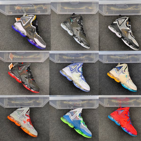 

lebrons 19s men basketball shoes bred dutch blue hardwood classic