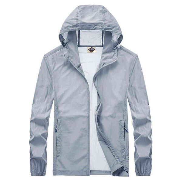 

2022 ice silk sunscreen clothes men's summer sports jacket outdoor fishing breathable quick drying hooded skin, Black;brown