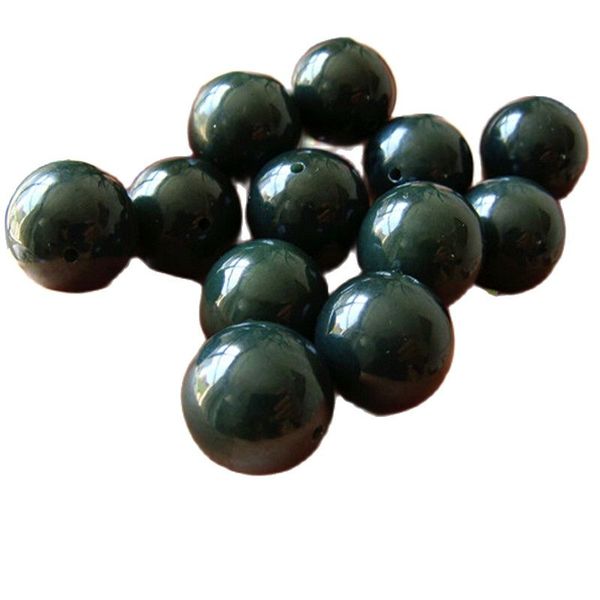 

10pc handmade diy accessories for pure natural hetian jade circular beads, Silver