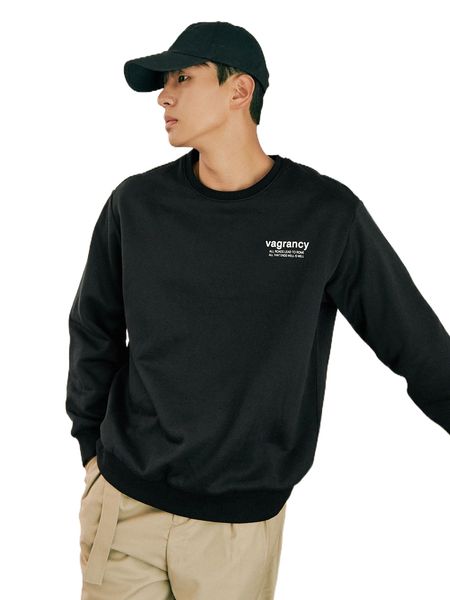 

dazy men slogan graphic sweatshirt k3qg#, Black