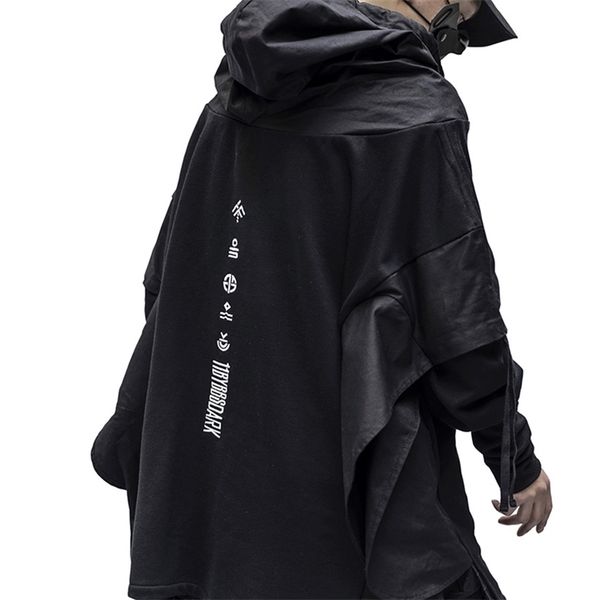 

techwear hoodie men black gothic cosplay japanese streetwear clothing 210924