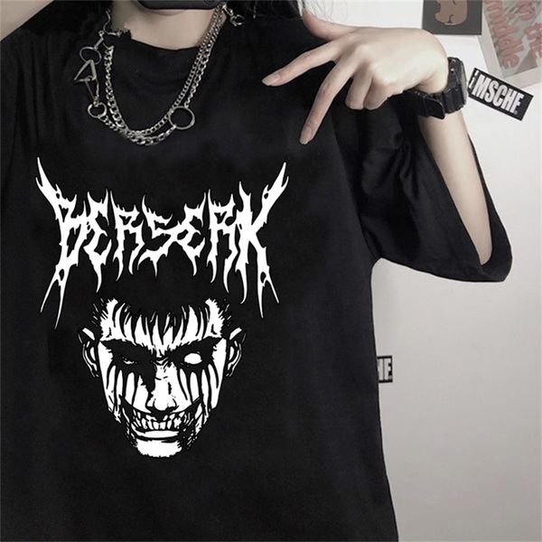 

japanese anime berserk guts funny t shirt men cool manga graphic vintage t shirt streetwear tshirt hip hop tees male 220725, White;black