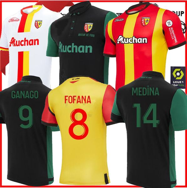 

22 23 lens soccer jersey 2022 2023 sotoca fofana ganago kakuta medina banza doucoure farinez football shirts maillot de foot home away third, Black;yellow