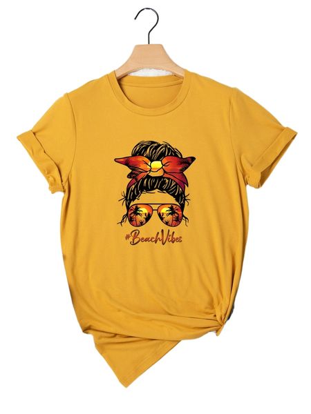 

plus figure & letter graphic t-shirt l6xf#, Black