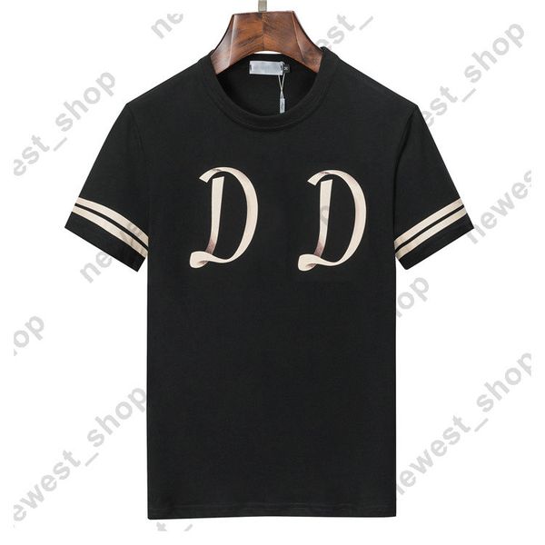

designer mens t shirt t-shirts summer luxury tshirt letter print t-shirt short sleeve slim fit paris striped casual cotton tee dress d top, White;black