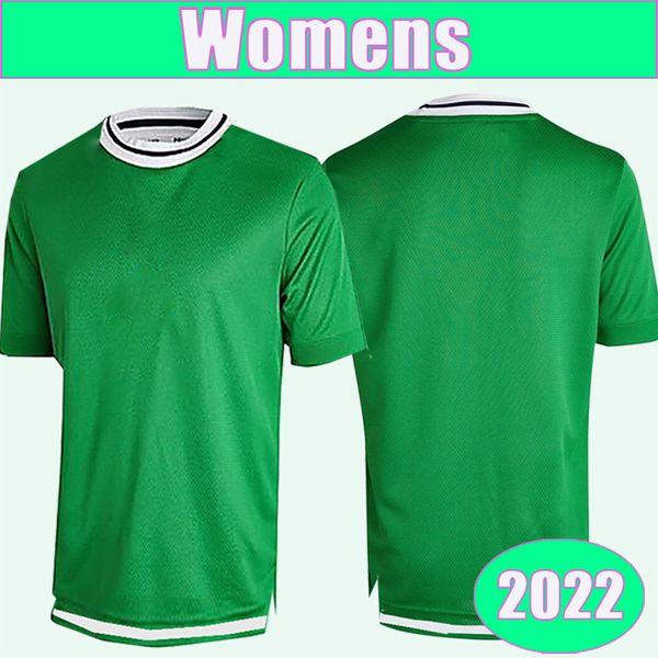 

2022 northern ireland women soccer jerseys national team home green football shirts short sleeve uniforms, Black;yellow