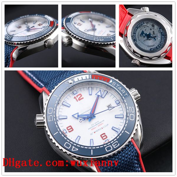 

2022 821a movement watches ceramic bezel sea 007 master planet ocean man 36th americas cup sport wristwatches james bond mens watch d40260