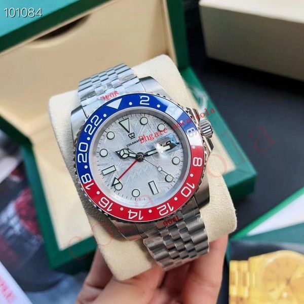 

2022 wristwatches bf maker ii pepsi blro 18k white gold blue 41mm blue red ceramic japan movement automatic diving mens watches gift origina, Slivery;brown