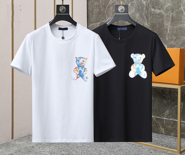 

mens t-shirt designer summer mens ladies embroidered loose round neck short sleeves fashion casual shirts m-3xl l131, White;black