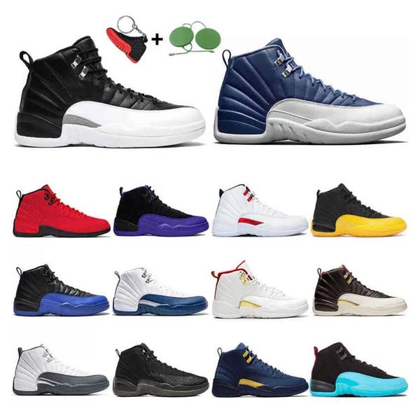 

2022 12 12s men basketball shoes jumpman utility university gold blue stone indigo reverse flu game dark concord playoff cny mens trainers s