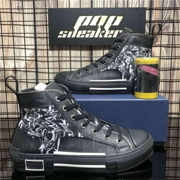 

dies men women b22 b23 oblique casual shoes luxury designers sneaker technology leather canvas breathable outdoor platform d pbh, Black