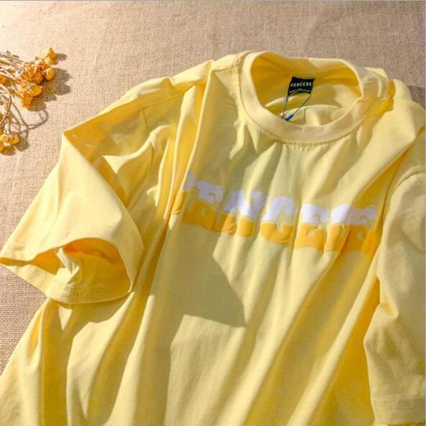 

women's t-shirt fashion style woman t shirt letters print short sleeve o neck women tees cotton spandex womanwomen's, White