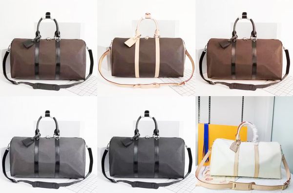

travel luxury designer bags cm men women fashion high-quality brown lock size 50 luggage flower handbags for duffle bag capacity sport cfbr