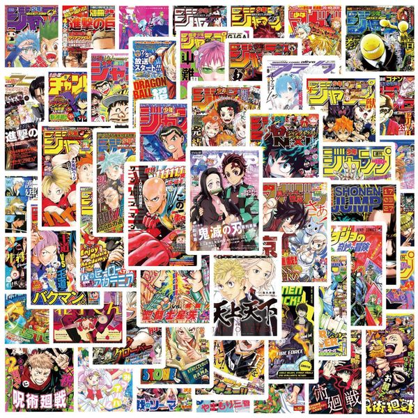 50pcs süper havalı klasik Japon anime poster koleksiyonu Graffiti Sticker Motosiklet Defter Bavul Araba Su Geçirmez Çıkartmalar