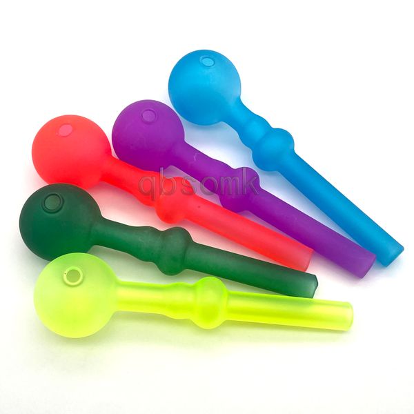 Cachimbos de água QBsomk Cachimbo reto descolorido de alta temperatura Cachimbos de vidro Cachimbos de água Tubo de água Dab Rig Tigelas Queimador de óleo Bubbler 58201252