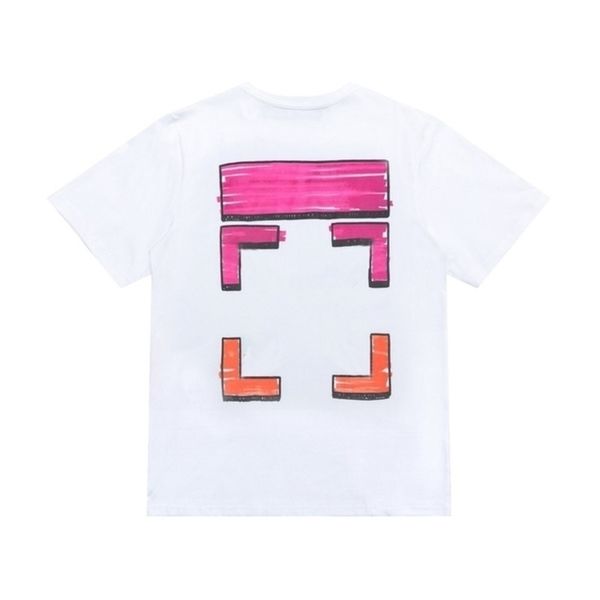 

mens brand designer luxury t shirts tees fashion offs t-shirt religious oil painting letter back arrow tshirts clothing loose cotton women, White;black
