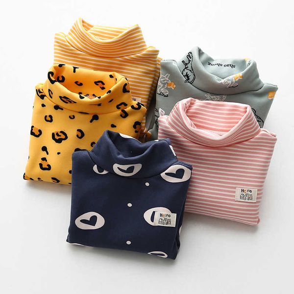 

2-6t kids clothes girls t-shirt blouse boys leopard kid shirt tees turtleneck dinosaur girl clothing, Blue