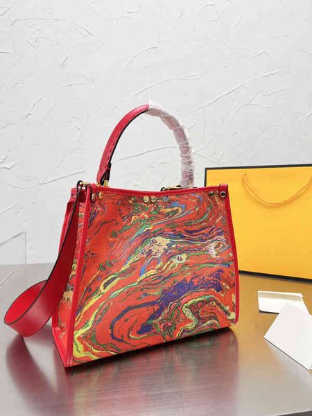 

women luxurys designers large capacity tie dye canvas embroidered letters tote bags handbag shoulder designer buckle crossbody female wide s