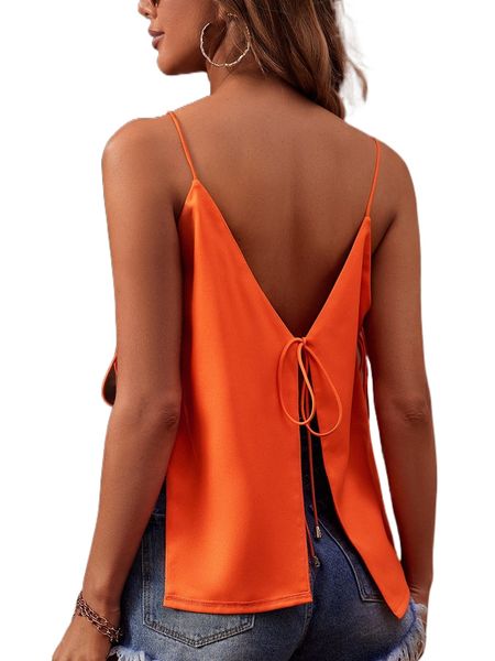 

tie back cami m7zq#, White