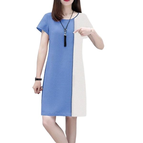 

women's t shirt dress tee dress short mini dress green blue black red brown yellow short sleeve color block patchwork summer round neck, Black;gray
