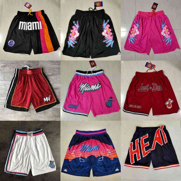 Miami''Heat''men Throwback Basketball Shorts Pocketaam8