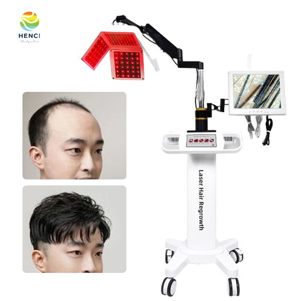 

professional laser hair growth system laser therapy hair regrowth lasers machine red light private label, Black