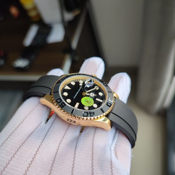 

42mm mens wristwatch men watch king factory automatic 3235 movement rubber strap sapphire crystal waterproof 116655 226659 226658 tiger eye, Slivery;brown