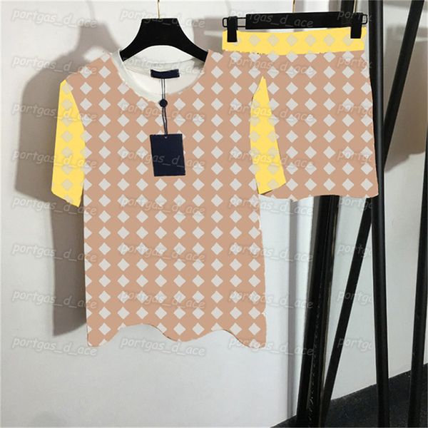 

letters flowers womens tees shorts vintage sports casual t shirts set summer comfortable cotton short sleeve shorts, Black
