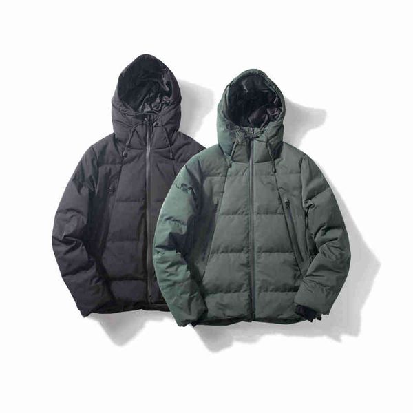 

new 90 2021 white duck down assault bread down jacket men t220802, Black