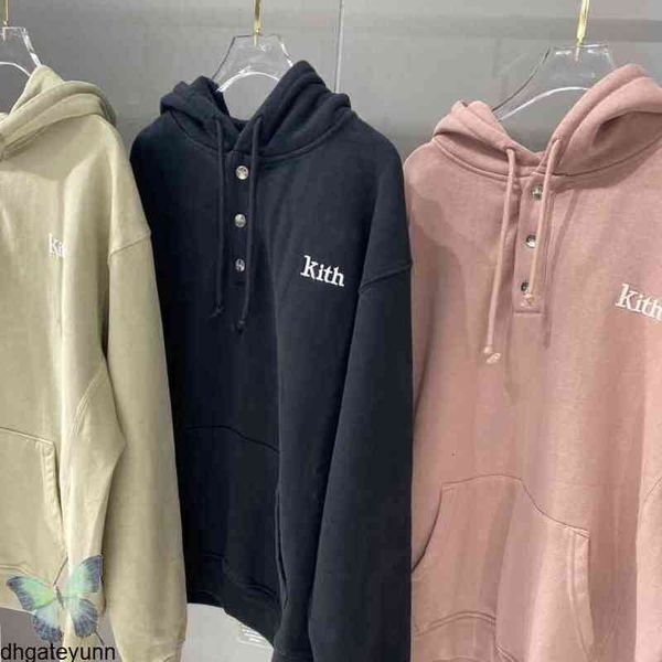 Kleidung Hoodies Stickerei Kith Terry Hoody Herren Frau Top Qualität Pullover Sweatshirts Original Tag Labelaqr3