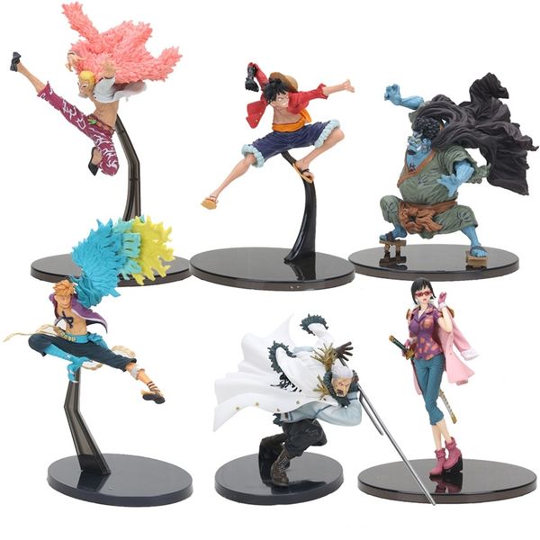

16-20cm japanese anime figure luffy donquixote doflamingo jinbe marco smoker pvc action figure toy 220602