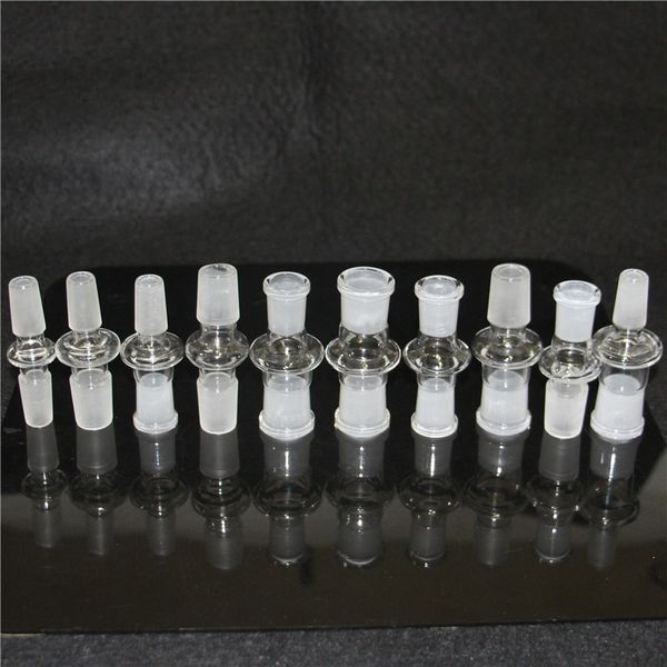 Shisha-Glasadapter-Konverter, 14,4 bis 18,8 männlich, weiblich, Drop-Down-Adapter, Mischgröße für Glasbong-Wasserpfeifen-Dab-Rig