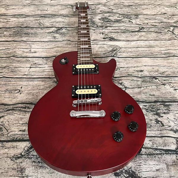 

electric guitar wine red matte body passive pickup feel stick delivery home