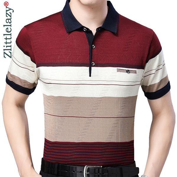 

summer short sleeve polo tee shirt men casual pocket striped men's clothing polos shirts mens fashion slim poloshirt 41303 220408, White;black
